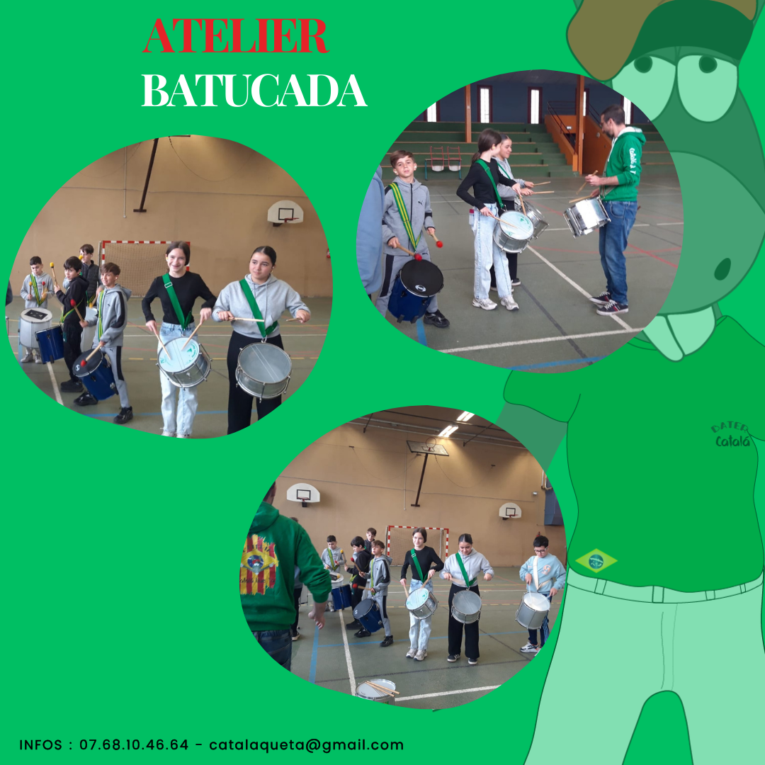 L'atelier batucada du PIJ d'Estagel, du samba toute la matinée